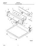 CONTROL PANEL Diagram and Parts List for FDEB23RGS2  Frigidaire Dryer