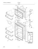 DOORS Diagram and Parts List for CRT185ILB0  Frigidaire Refrigerator