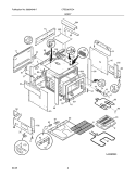 BODY Diagram and Parts List for CFES367DC4  Frigidaire Wall Oven
