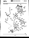 BURNER, MANIFOLD AND GAS CONTROL Diagram and Parts List for GP32BNW3  Frigidaire Range
