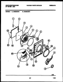 DOOR PARTS Diagram and Parts List for DG400AXW1  Frigidaire Dryer