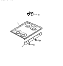 TOP, CONTROL PANEL Diagram and Parts List for GF521HXF0  Frigidaire Wall Oven