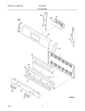 BACKGUARD Diagram and Parts List for WGF350ESE  Westinghouse Range