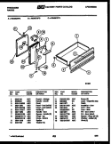 DOOR AND DRAWER PARTS Diagram and Parts List for RG45CL4  Frigidaire Range