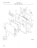 FRONT PANEL/LINT FILTER Diagram and Parts List for CFRE5714KW0  Frigidaire Dryer