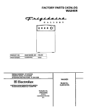 COVER Diagram and Parts List for GLWS1979AS0  Frigidaire Washer