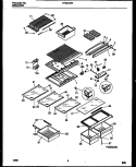 SHELVES AND SUPPORTS Diagram and Parts List for FPES19TPW1  Frigidaire Refrigerator