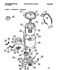 TUBS, HOSES, MOTOR Diagram and Parts List for LA650AXW3  Frigidaire Washer