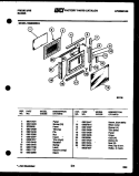 UPPER OVEN DOOR PARTS Diagram and Parts List for REM638BDW4  Frigidaire Range