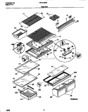 SHELVES Diagram and Parts List for FRT21NRGB1  Frigidaire Refrigerator