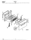 DOOR Diagram and Parts List for MEF402WCD3  Frigidaire Range