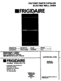 COVER Diagram and Parts List for FEB798WCCH  Frigidaire Wall Oven