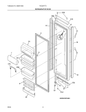 REFRIGERATOR DOOR Diagram and Parts List for FSC23F7TDB0  Frigidaire Refrigerator