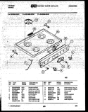 COOKTOP PARTS Diagram and Parts List for 32-2539-00-04  Tappan Range