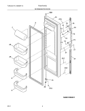 REFRIGERATOR DOOR Diagram and Parts List for FRS6HR43KS0  Frigidaire Refrigerator