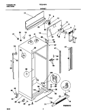 CABINET Diagram and Parts List for FRT21NRHW4  Frigidaire Refrigerator