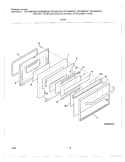 DOOR Diagram and Parts List for FEF358CFSB  Frigidaire Range