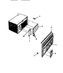 CABINET, FRONT, WRAPPER Diagram and Parts List for AC056H7A1  Frigidaire Air Conditioner