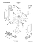 BODY Diagram and Parts List for CFGF3017LWB  Frigidaire Range