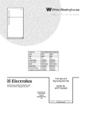 COVER Diagram and Parts List for WRT15MG4BQ3  Westinghouse Refrigerator
