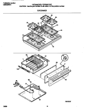 TOP / DRAWER Diagram and Parts List for FGF358CGSD  Frigidaire Range