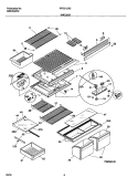 SHELVES Diagram and Parts List for FRT21LRGD8  Frigidaire Refrigerator
