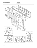 BACKGUARD Diagram and Parts List for CEW30EF6GWC  Electrolux Range