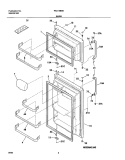Part Location Diagram of 218771204 Frigidaire Door Handle End Cap
