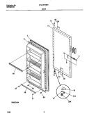 DOOR Diagram and Parts List for CFU14F3HW1  Frigidaire Freezer