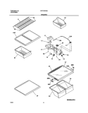 SHELVES Diagram and Parts List for FRT18FS5AW4  Frigidaire Refrigerator