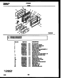 DOOR PARTS Diagram and Parts List for FEF350BAWA  Frigidaire Range