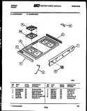 COOKTOP PARTS Diagram and Parts List for 30-3979-00-03  Tappan Range