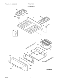 TOP/DRAWER Diagram and Parts List for FGF337GCD  Frigidaire Range