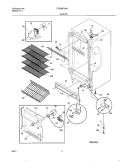 CABINET Diagram and Parts List for FFU20F3AW0  Frigidaire Freezer