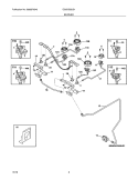 BURNER Diagram and Parts List for EI30DS55JS1  Electrolux Range