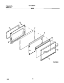 DOOR Diagram and Parts List for FGF351SGWA  Frigidaire Range