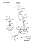 MOTOR & PUMP Diagram and Parts List for FDBB4365FC4  Frigidaire Dishwasher