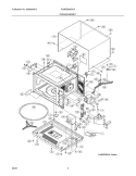 OVEN / CABINET Diagram and Parts List for PLMBZ209GCA  Frigidaire Microwave
