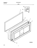 DOOR Diagram and Parts List for FFC07C3AW0  Frigidaire Freezer