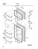 DOOR Diagram and Parts List for FRT18H6CSK0  Frigidaire Refrigerator