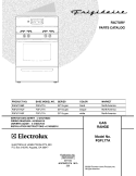 COVER Diagram and Parts List for FGFL77ABF  Frigidaire Range