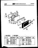 DOOR PARTS Diagram and Parts List for 30-2237-00-02  Tappan Range
