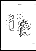 DOOR PARTS Diagram and Parts List for TPK160JN3W  Kelvinator Refrigerator