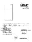COVER Diagram and Parts List for GRT21G6AQ1  Gibson Refrigerator