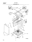 LOWER CABINET / TOP Diagram and Parts List for GLGT1142CS0  Frigidaire Washer Dryer Combo