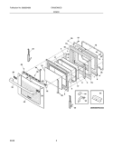 DOOR Diagram and Parts List for EW30EW5CGS4  Electrolux Wall Oven