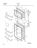DOOR Diagram and Parts List for FRT21KD3AZ5  Frigidaire Refrigerator