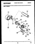 BLOWER AND DRIVE PARTS Diagram and Parts List for DE150KDD5  Frigidaire Dryer
