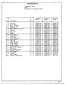 Transmission Page 2 Diagram and Parts List for 6287C  Frigidaire Washer