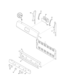 Backguard Diagram and Parts List for 79071314703  Kenmore Range